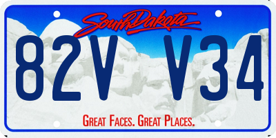 SD license plate 82VV34