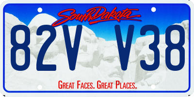 SD license plate 82VV38