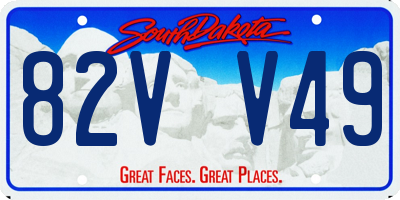 SD license plate 82VV49