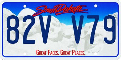 SD license plate 82VV79