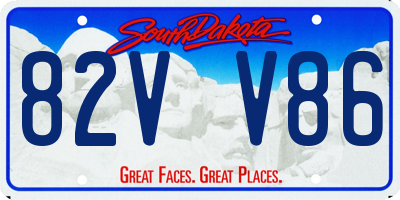 SD license plate 82VV86
