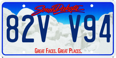 SD license plate 82VV94