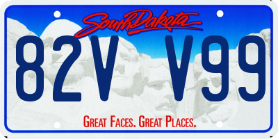 SD license plate 82VV99
