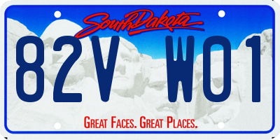 SD license plate 82VW01