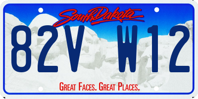 SD license plate 82VW12