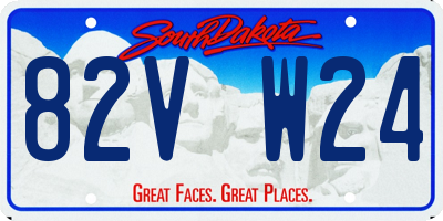 SD license plate 82VW24