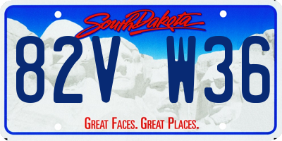 SD license plate 82VW36