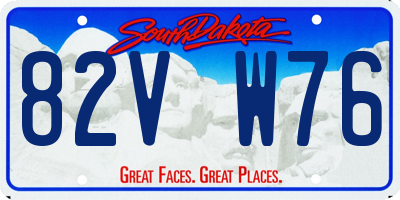 SD license plate 82VW76