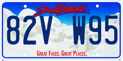 SD license plate 82VW95