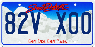 SD license plate 82VX00