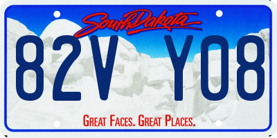 SD license plate 82VY08
