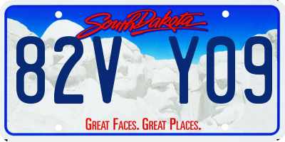 SD license plate 82VY09