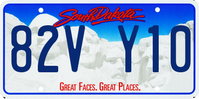 SD license plate 82VY10