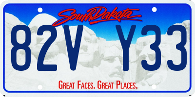 SD license plate 82VY33