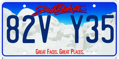 SD license plate 82VY35