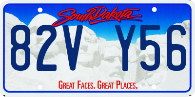 SD license plate 82VY56