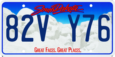 SD license plate 82VY76
