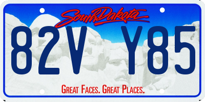 SD license plate 82VY85