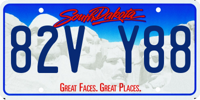 SD license plate 82VY88