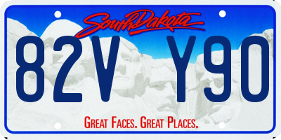 SD license plate 82VY90