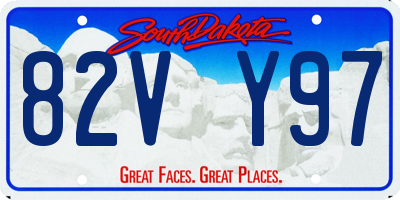 SD license plate 82VY97