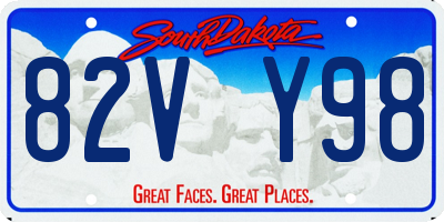 SD license plate 82VY98