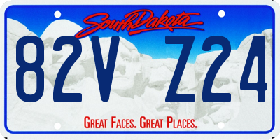 SD license plate 82VZ24
