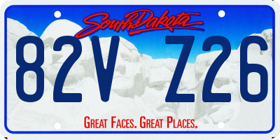 SD license plate 82VZ26