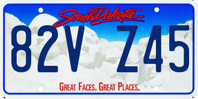 SD license plate 82VZ45