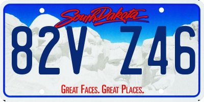 SD license plate 82VZ46