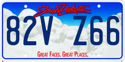SD license plate 82VZ66