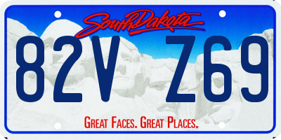 SD license plate 82VZ69
