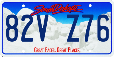 SD license plate 82VZ76