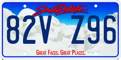 SD license plate 82VZ96