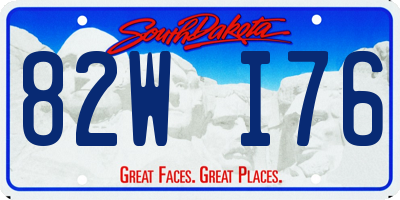 SD license plate 82WI76
