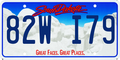SD license plate 82WI79