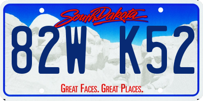 SD license plate 82WK52