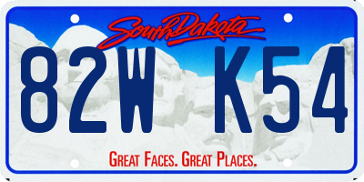 SD license plate 82WK54