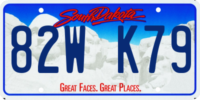 SD license plate 82WK79