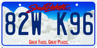 SD license plate 82WK96