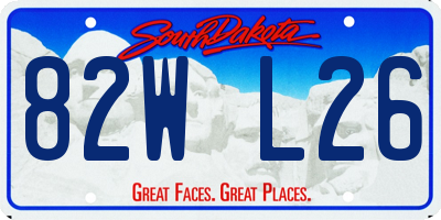 SD license plate 82WL26