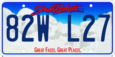 SD license plate 82WL27