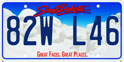 SD license plate 82WL46