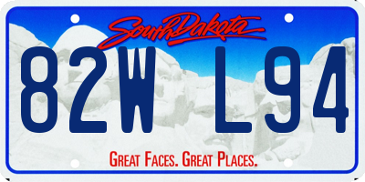 SD license plate 82WL94