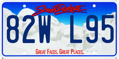 SD license plate 82WL95
