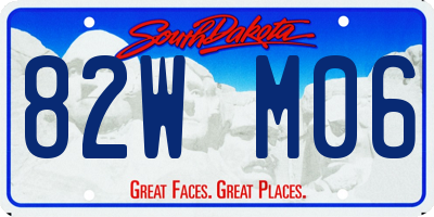 SD license plate 82WM06