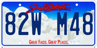 SD license plate 82WM48