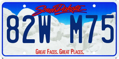 SD license plate 82WM75