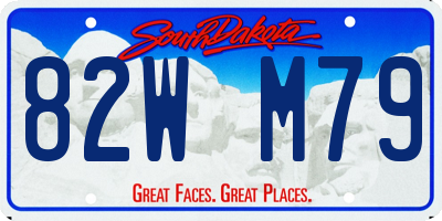 SD license plate 82WM79