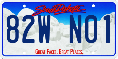 SD license plate 82WN01